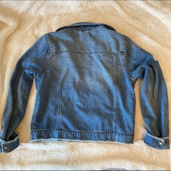 Distressed jean jacket - Picture 2 of 4